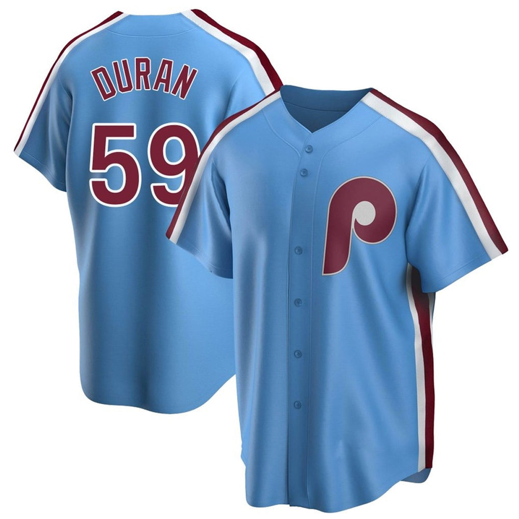 Tlead P.Phillies #59 Jhoan Duran Player Light Blue Home Limited Game Stitched Jerseys