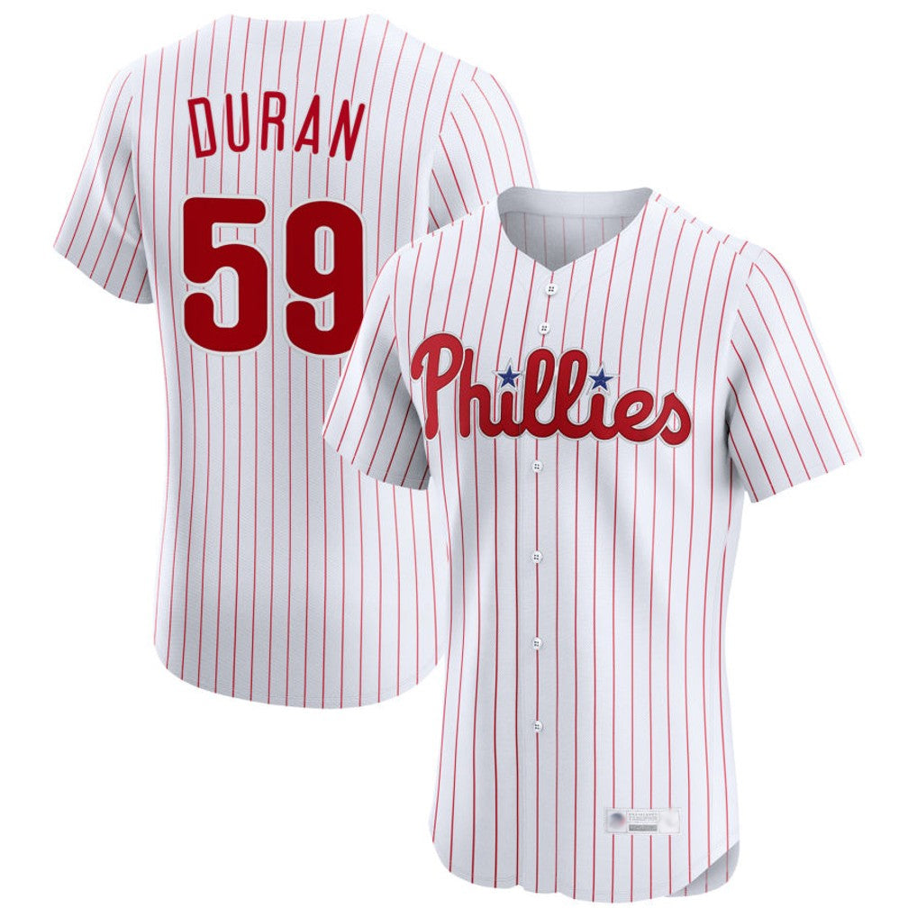 Tlead P.Phillies #59 Jhoan Duran Player White Home Limited Elite Stitched Jerseys