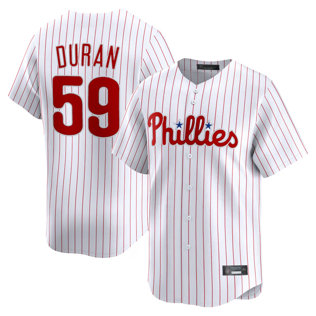 Tlead P.Phillies #59 Jhoan Duran Player White Home Limited Stitched Jerseys