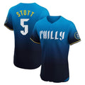 Tlead P.Phillies #5 Bryson Stott Player Blue City Connect Home Limited Elite Stitched Jerseys