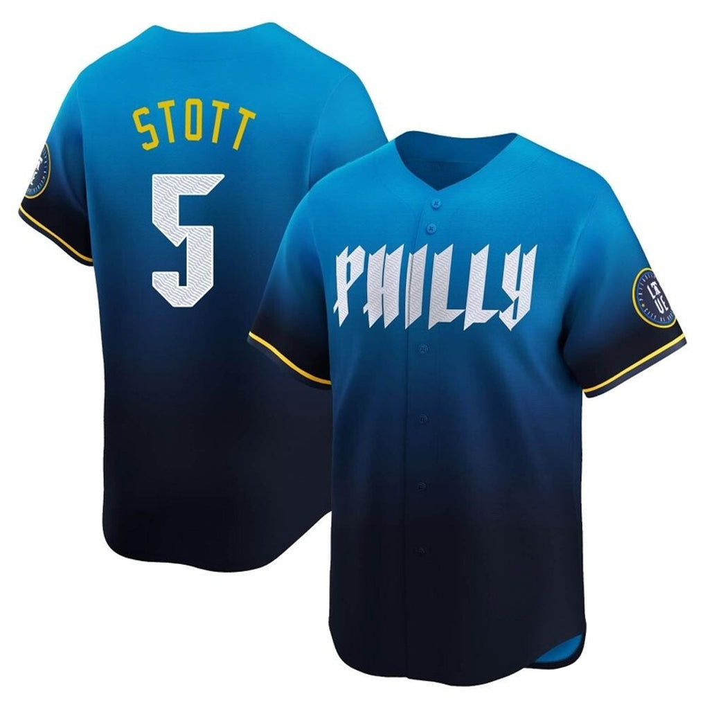 Tlead P.Phillies #5 Bryson Stott Player Blue City Connect Home Limited Stitched Jerseys