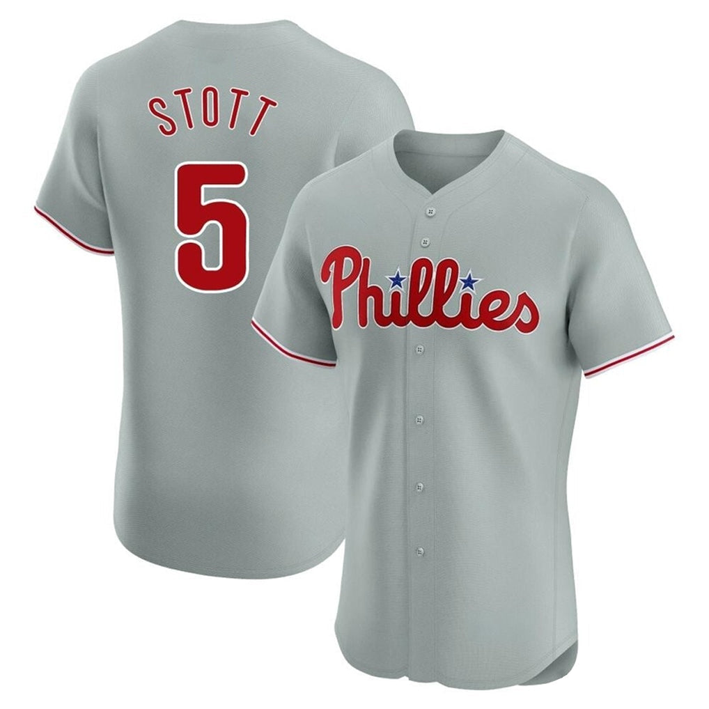 Tlead P.Phillies #5 Bryson Stott Player Gray Home Limited Elite Stitched Jerseys