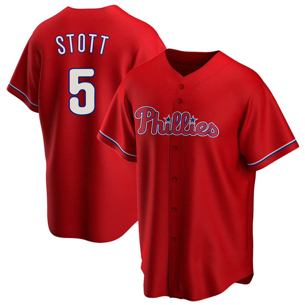 Tlead P.Phillies #5 Bryson Stott Player Red Home Game Stitched Jerseys