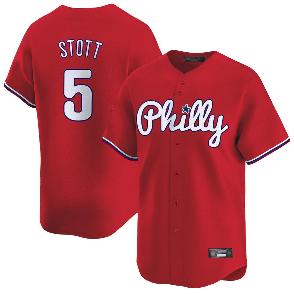 Tlead P.Phillies #5 Bryson Stott Player Red Home Limited Stitched Jerseys