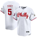 Tlead P.Phillies #5 Bryson Stott Player White Phillies & Eagles Vapor Premier Limited Stitched Jerseys