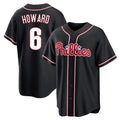 Tlead P.Phillies #6 Ryan Howard Player Black Fashion Out Home Game Stitched Jerseys