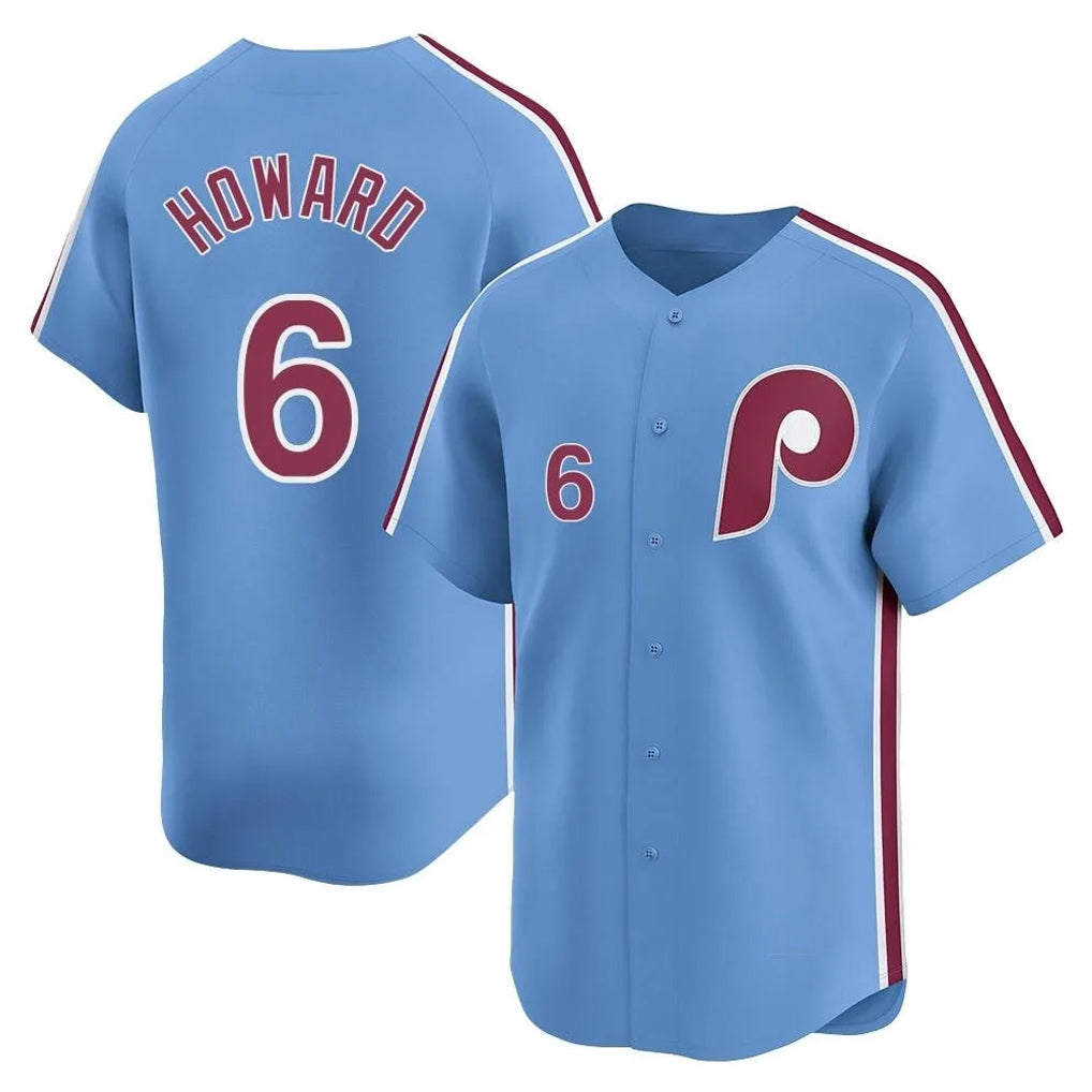 Tlead P.Phillies #6 Ryan Howard Player Light Blue Home Limited Stitched Jerseys