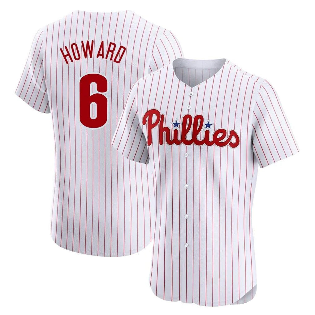 Tlead P.Phillies #6 Ryan Howard Player White Home Limited Elite Stitched Jerseys