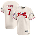 Tlead P.Phillies #7 Trea Turner Player Cream Phillies & Eagles Vapor Premier Limited Stitched Jerseys