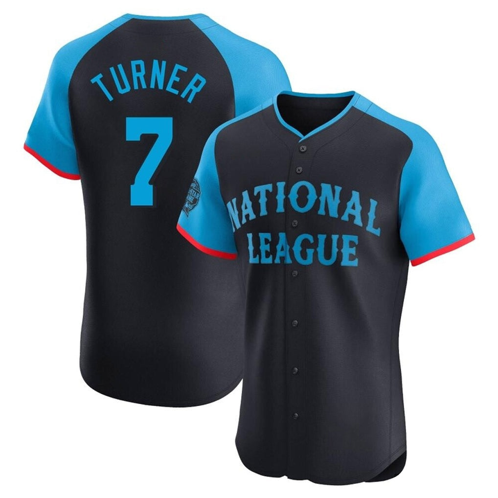 Tlead P.Phillies #7 Trea Turner Player Navy National League All-Star Limited Elite Stitched Jerseys