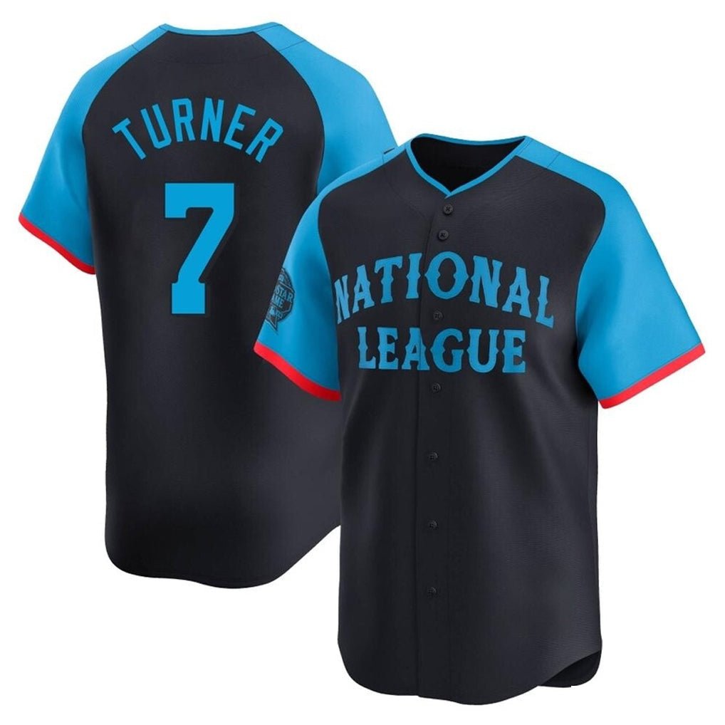 Tlead P.Phillies #7 Trea Turner Player Navy National League All-Star Limited Game Stitched Jerseys