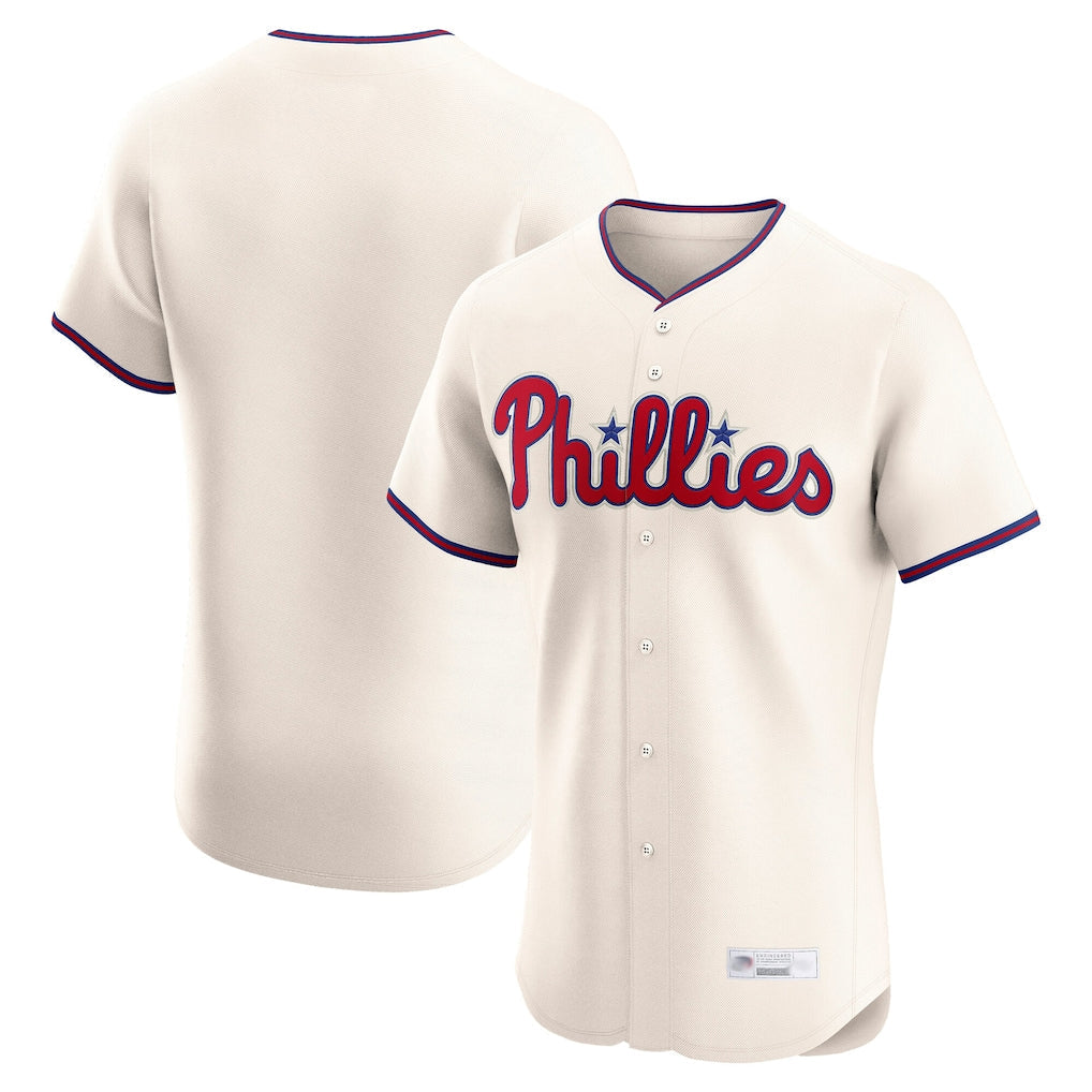 Tlead P.Phillies Blank Player Cream Home Limited Elite Stitched Jerseys