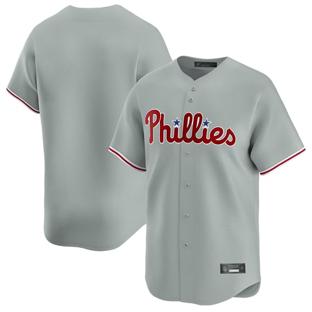 Tlead P.Phillies Blank Player Gray Home Limited Stitched Jerseys