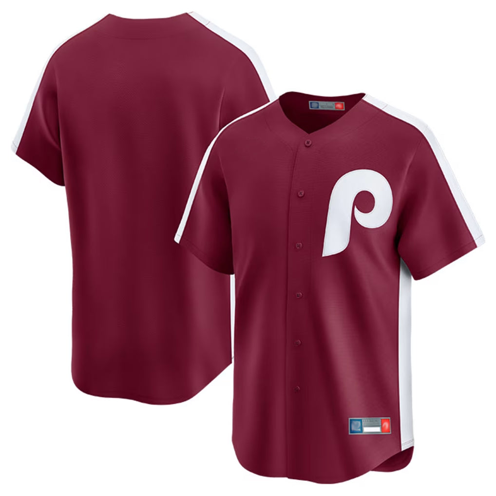 Tlead P.Phillies Blank Player Red Cooperstown Collection Limited Home Stitched Jerseys