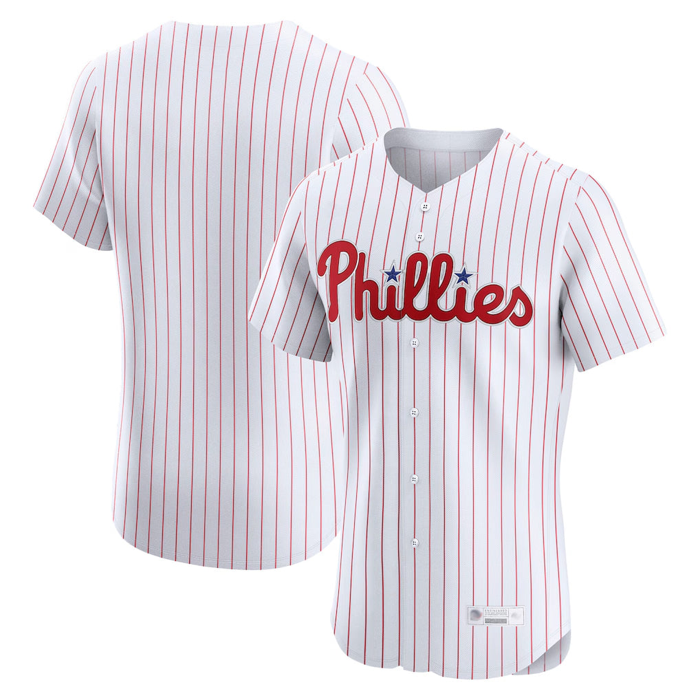 Tlead P.Phillies Blank Player White Home Limited Elite Stitched Jerseys