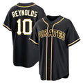 Tlead P.Pirates #10 Bryan Reynolds Player Black Fashion Out Home Game Stitched Jerseys