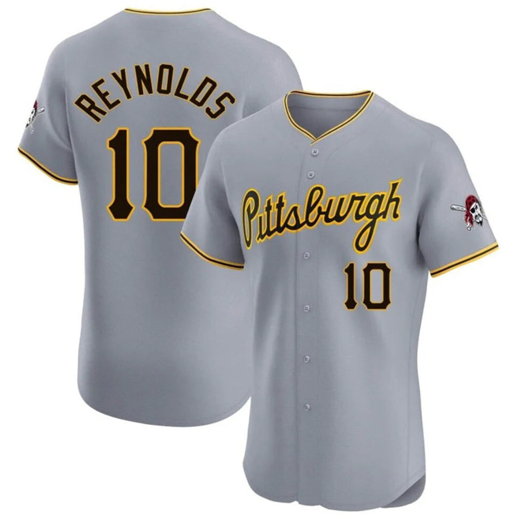 Tlead P.Pirates #10 Bryan Reynolds Player Gray Road Home Limited Elite Stitched Jerseys