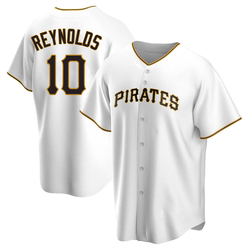 Tlead P.Pirates #10 Bryan Reynolds Player White Home Game Stitched Jerseys