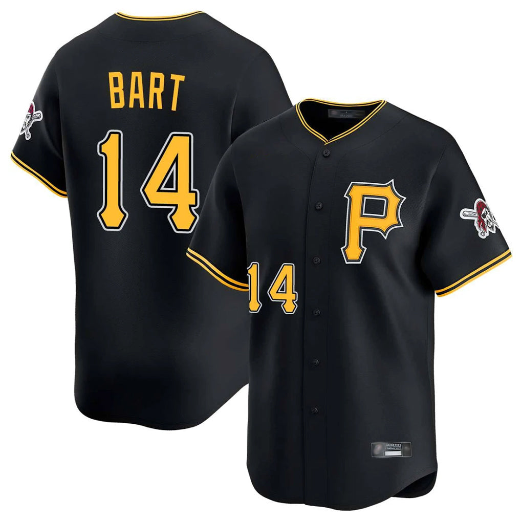 Tlead P.Pirates #14 Joey Bart Player Black Alternate Limited Game Stitched Jerseys