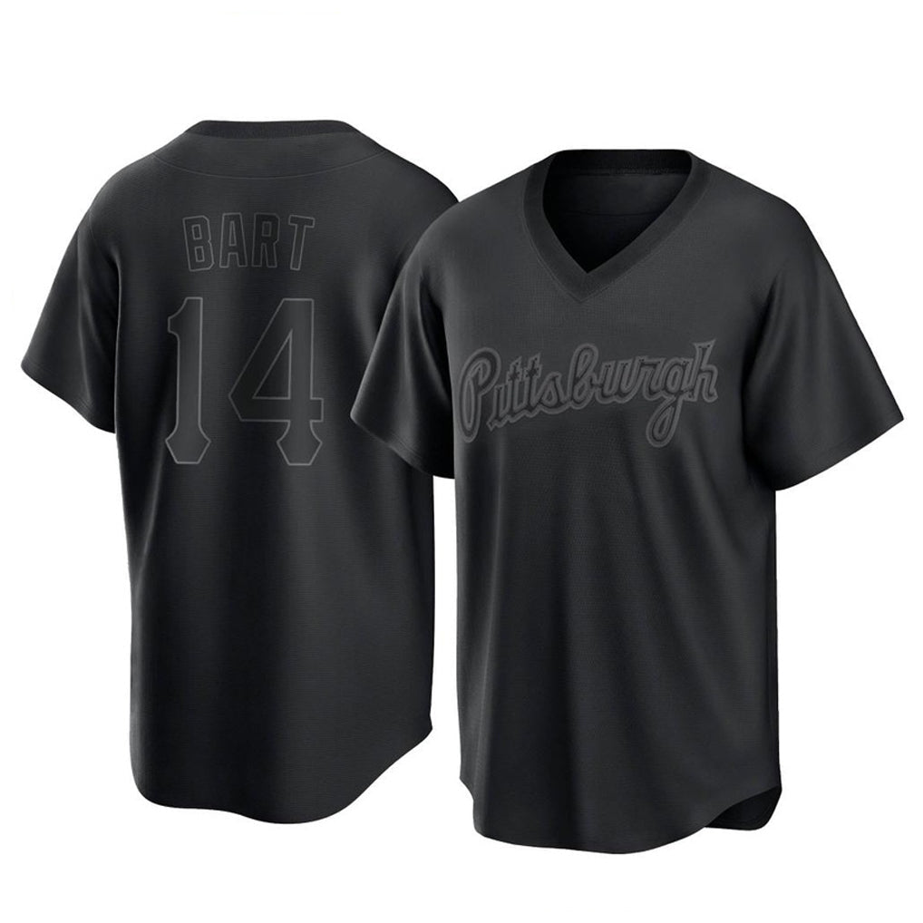 Tlead P.Pirates #14 Joey Bart Player Black Fashion Home Game Stitched Jerseys