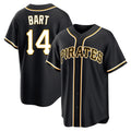 Tlead P.Pirates #14 Joey Bart Player Black Fashion Out Home Game Stitched Jerseys