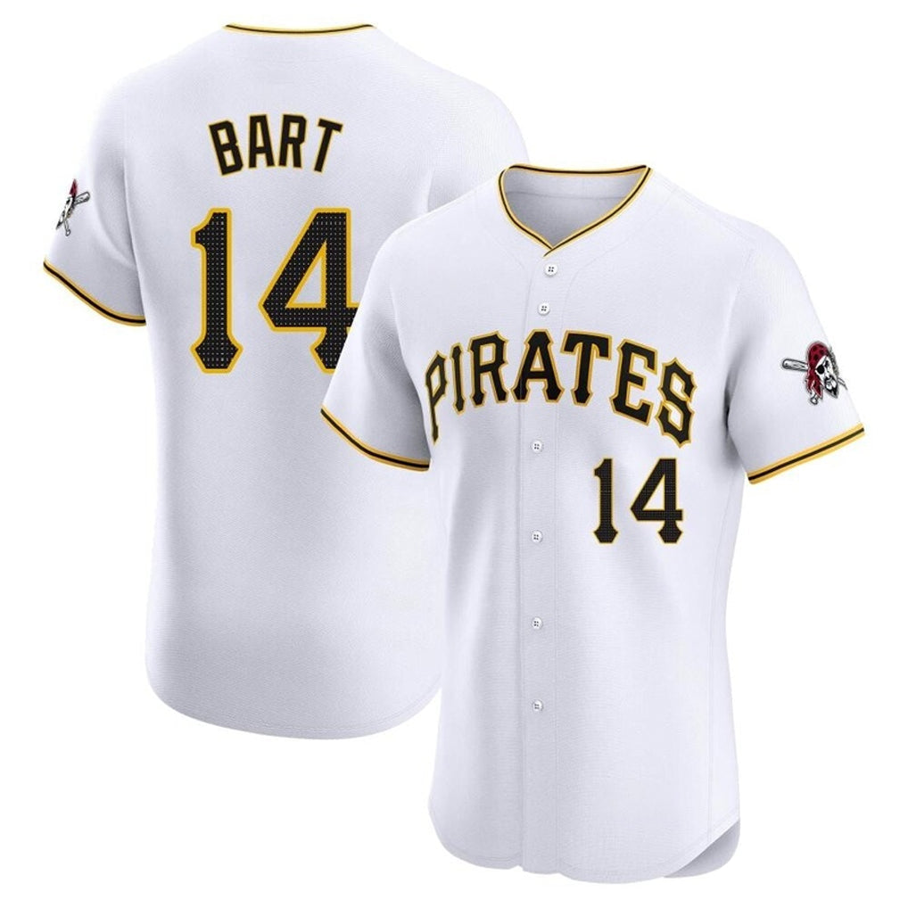 Tlead P.Pirates #14 Joey Bart Player White Home Limited Elite Stitched Jerseys