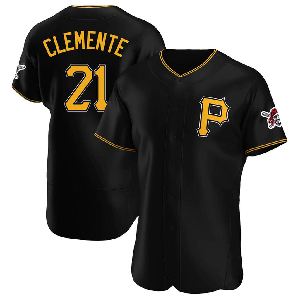 Tlead P.Pirates #21 Roberto Clemente Player Black Alternate 2025 Home Limited Elite Stitched Jerseys