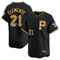Tlead P.Pirates #21 Roberto Clemente Player Black Alternate Limited Game Stitched Jerseys
