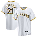Tlead P.Pirates #21 Roberto Clemente Player White Home Game Stitched Jerseys