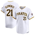 Tlead P.Pirates #21 Roberto Clemente Player White Home Limited Stitched Jerseys