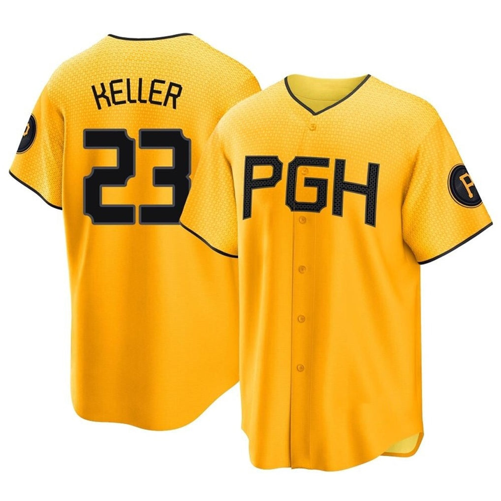 Tlead P.Pirates #23 Mitch Keller Player Gold City Connect Home Game Stitched Jerseys