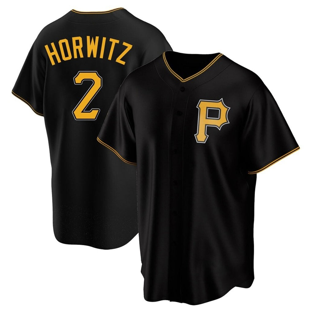 Tlead P.Pirates #2 Spencer Horwitz Player Black Alternate 2025 Home Game Stitched Jerseys