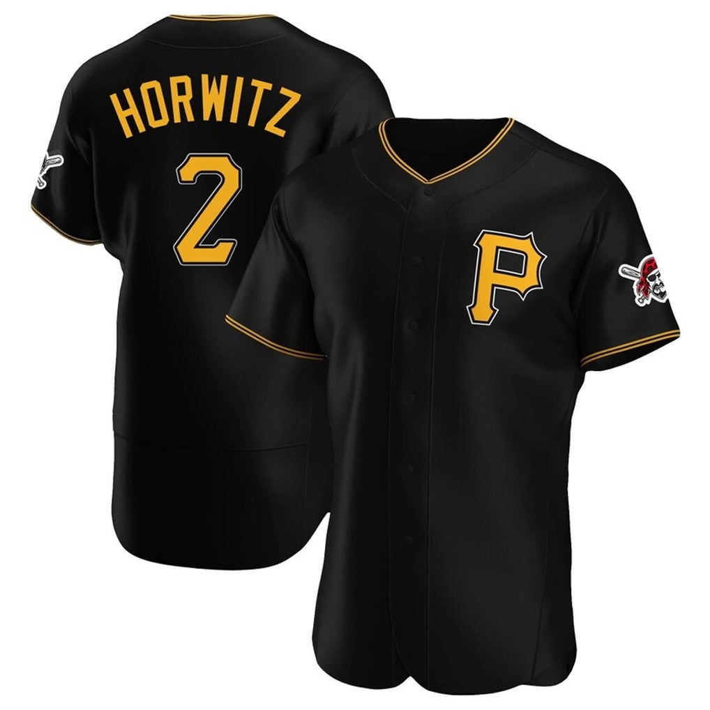 Tlead P.Pirates #2 Spencer Horwitz Player Black Alternate 2025 Home Limited Elite Stitched Jerseys