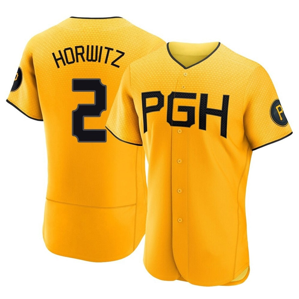 Tlead P.Pirates #2 Spencer Horwitz Player Gold City Connect Home Limited Elite Stitched Jerseys