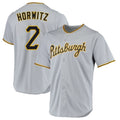 Tlead P.Pirates #2 Spencer Horwitz Player Gray Road Home Game Stitched Jerseys