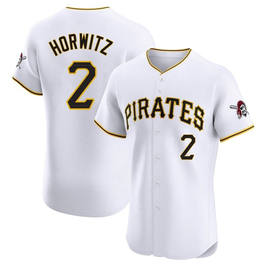 Tlead P.Pirates #2 Spencer Horwitz Player White Home Limited Elite Stitched Jerseys
