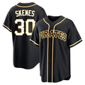 Tlead P.Pirates #30 Paul Skenes Player Black Fashion Out Home Game Stitched Jerseys