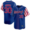 Tlead P.Pirates #30 Paul Skenes Player Royal 2025 Independence Day Vapor Premier Limited Stitched Jerseys