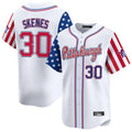 Tlead P.Pirates #30 Paul Skenes Player White 2025 Independence Day Vapor Premier Limited Stitched Jerseys