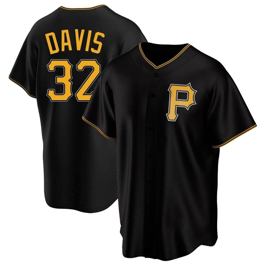 Tlead P.Pirates #32 Henry Davis Player Black Alternate 2025 Home Game Stitched Jerseys
