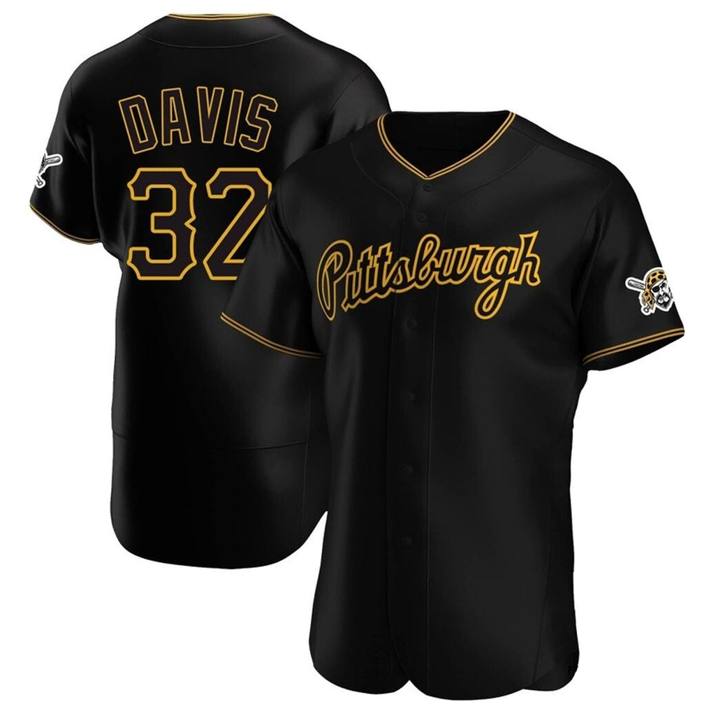 Tlead P.Pirates #32 Henry Davis Player Black Home Limited Elite Stitched Jerseys