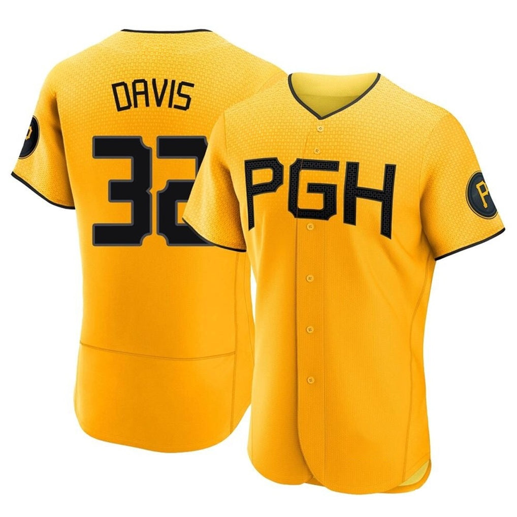 Tlead P.Pirates #32 Henry Davis Player Gold City Connect Home Limited Elite Stitched Jerseys