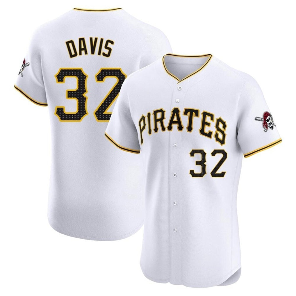 Tlead P.Pirates #32 Henry Davis Player White Home Limited Elite Stitched Jerseys