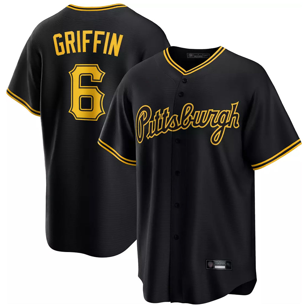 Tlead P.Pirates #6 Konnor Griffin Player Black Alt Home Game Stitched Jerseys