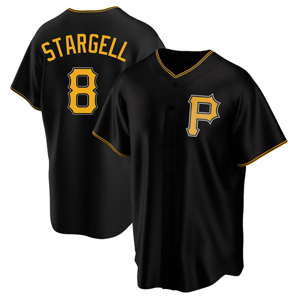 Tlead P.Pirates #8 Willie Stargell Player Black Alternate 2025 Home Game Stitched Jerseys
