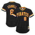 Tlead P.Pirates #8 Willie Stargell Player Black Mitchell & Ness Black Cooperstown Collection Mesh Batting Limited Stitched Jerseys
