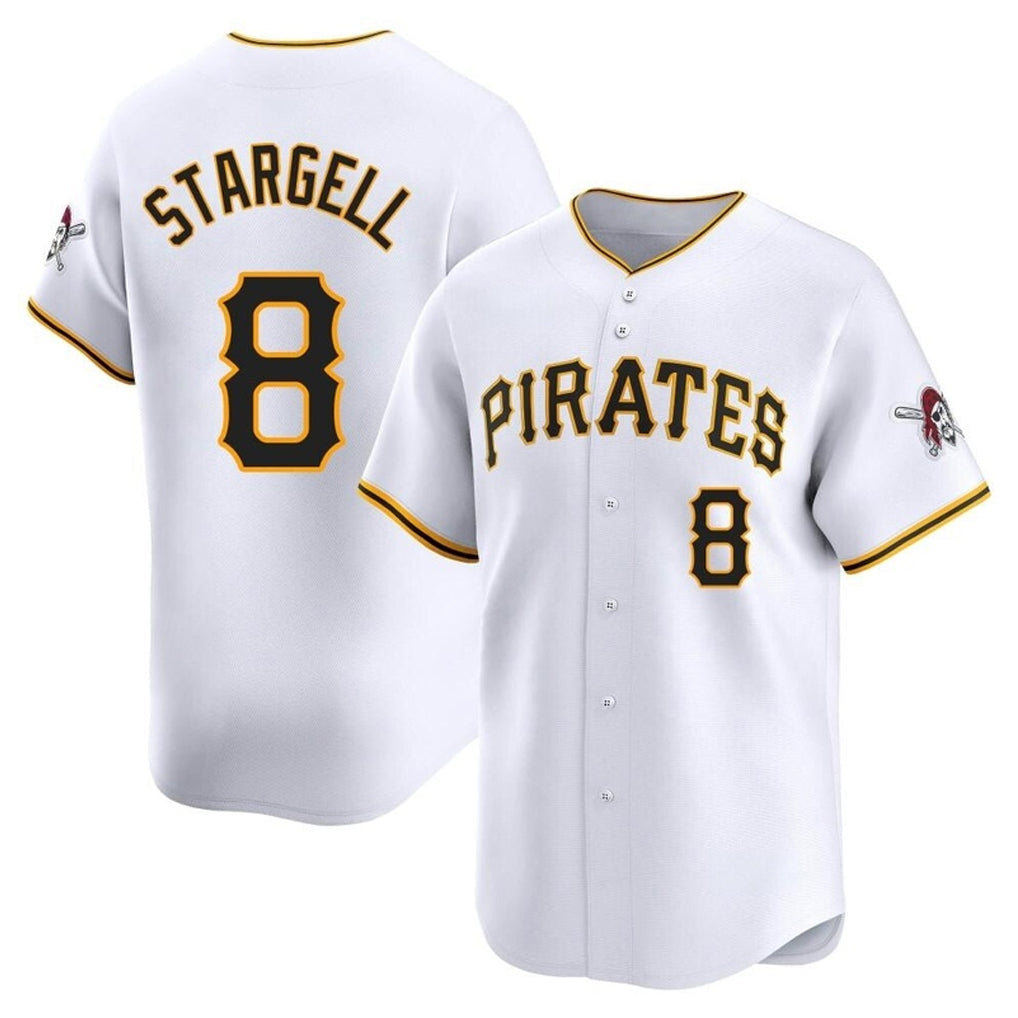 Tlead P.Pirates #8 Willie Stargell Player White Home Limited Stitched Jerseys