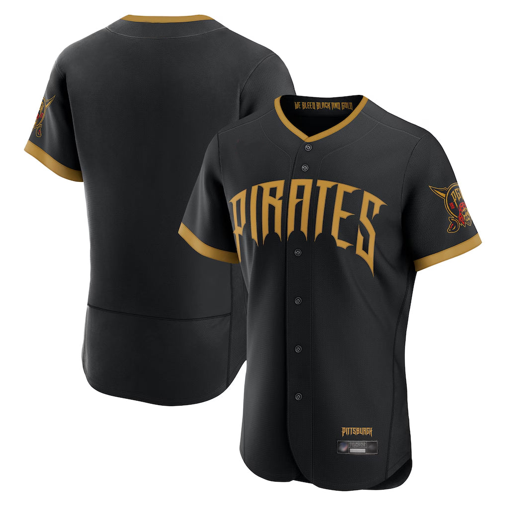 Tlead P.Pirates Blank Player Black 2026 City Connect Home Limited Elite Stitched Jerseys