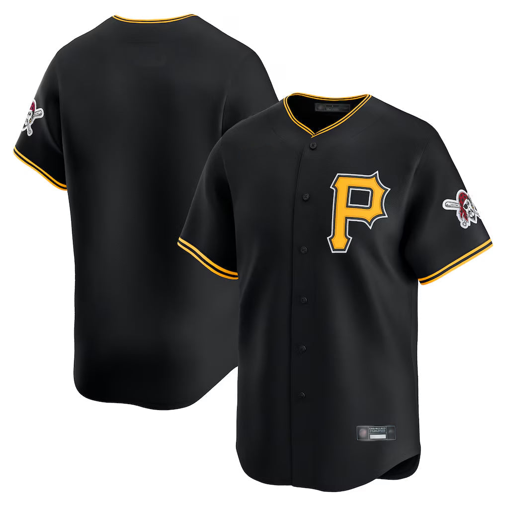 Tlead P.Pirates Blank Player Black Alternate Limited Game Stitched Jerseys