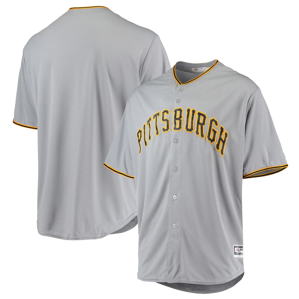 Tlead P.Pirates Blank Player Gray Road Home Game Stitched Jerseys